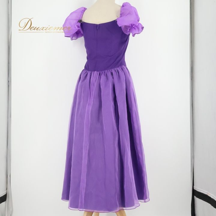 フラダンス 衣装 ワンピース ドレス パープル系 アロハスタンダード