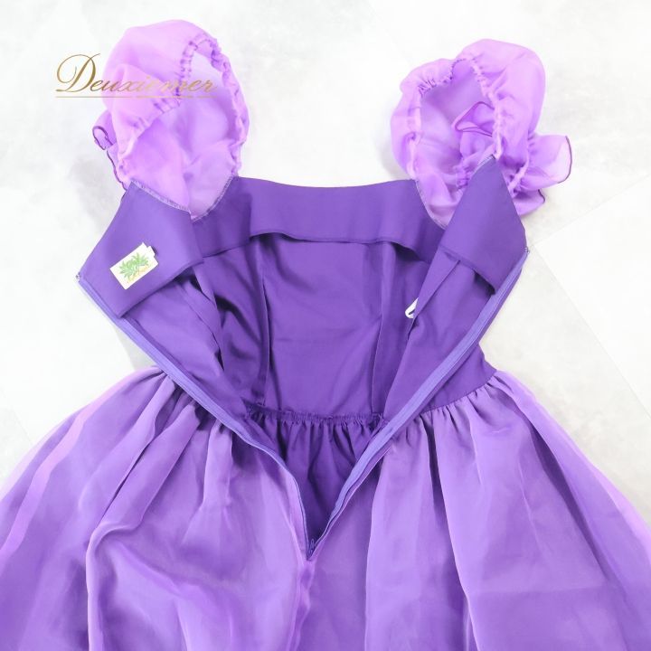 フラダンス 衣装 ワンピース ドレス パープル系 アロハスタンダード