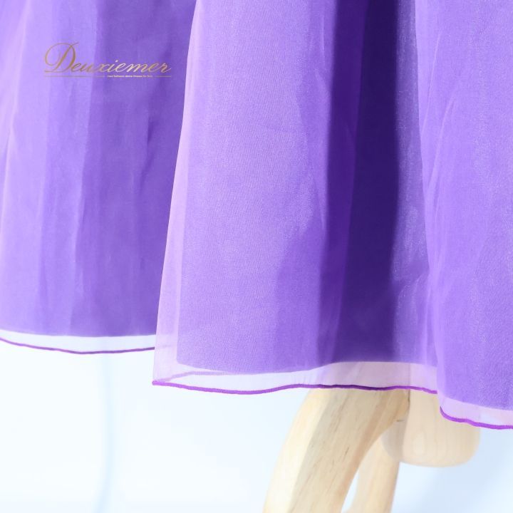 フラダンス 衣装 ワンピース ドレス パープル系 アロハスタンダード