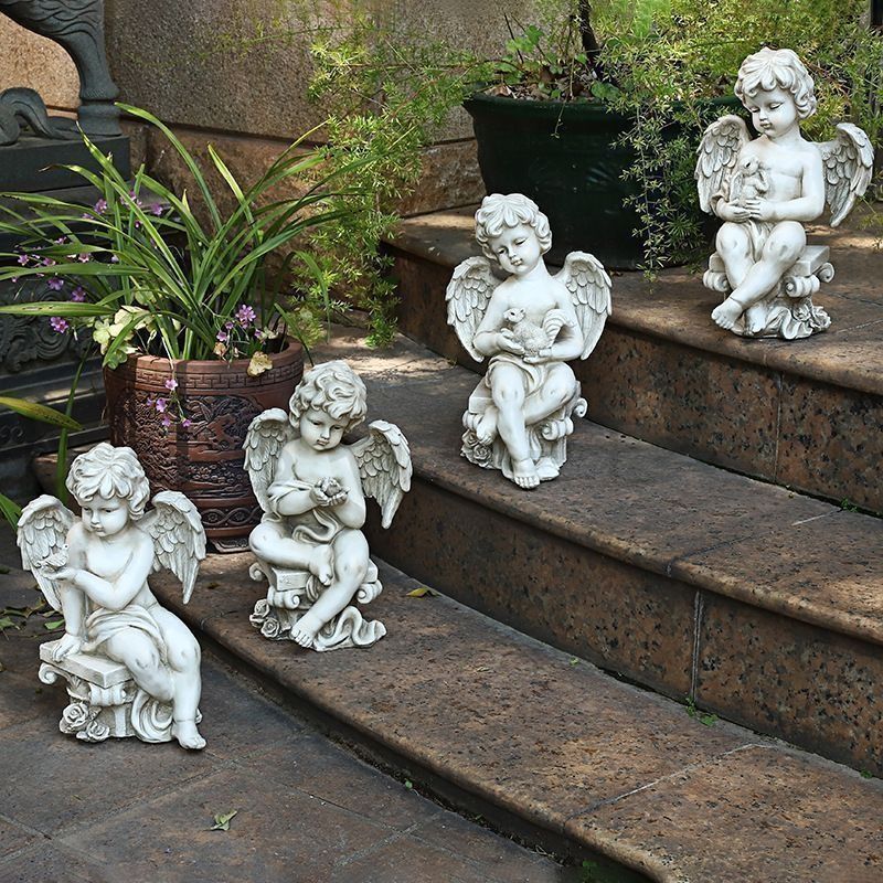 天使 エンジェル ガーデンオーナメント 置物 オブジェ 庭 ヨーロピアン