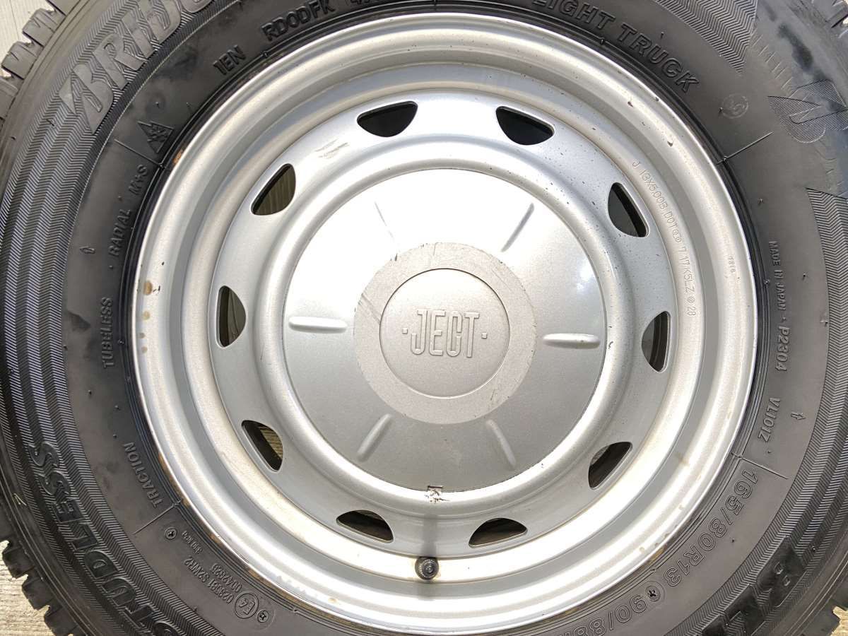  165 80 R 13 90 88 LT ブリヂストン ブリザック VL 10 A JECT LZ x 5 0 100 110 114 3 4穴 タイヤ スタッドレスタイヤ ホイールセット 4本セット w タイヤ ホイールセット タイヤ ホイール
