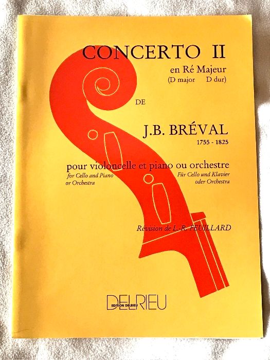 洋書 楽譜 BREVAL Concierto 2 en Re Mayor para Violoncello y Piano DELRIEU