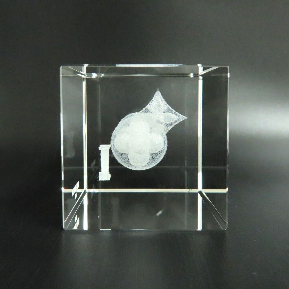  名古屋 ルイヴィトン ペーパーウェイト クリスタル モノグラム インテリア 透明 3 D 置物 小物 ペーパーウェイト 机上アクセサリー