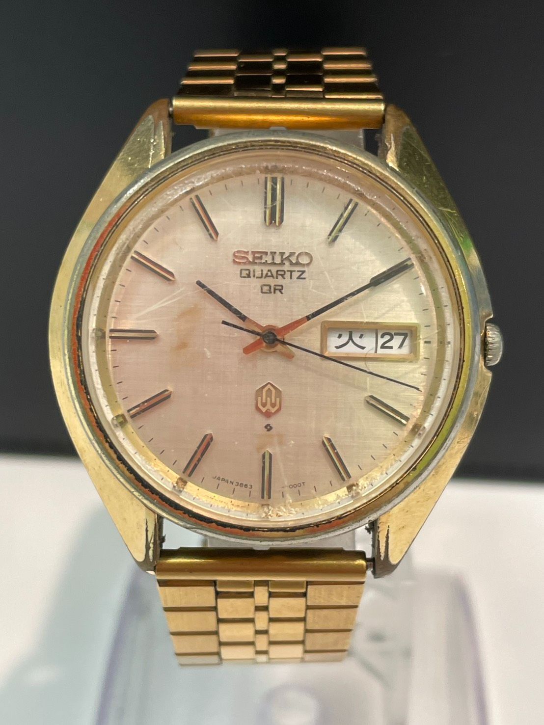 SEIKO セイコー 3863-7001 QR クォーツ アナログ ラウンド メンズ