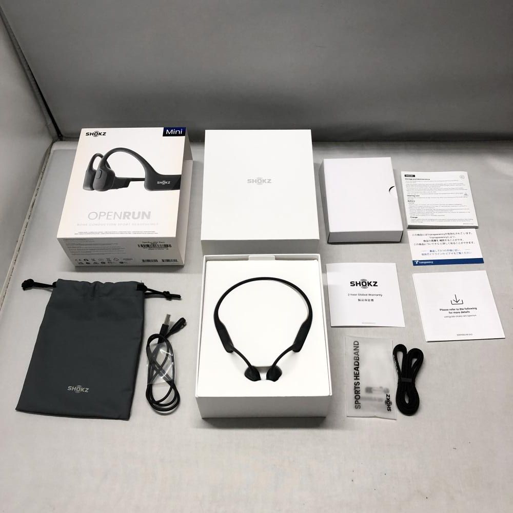 中古】Shokz OpenRun Mini 骨伝導イヤホン ワイヤレス 急速充電 S803