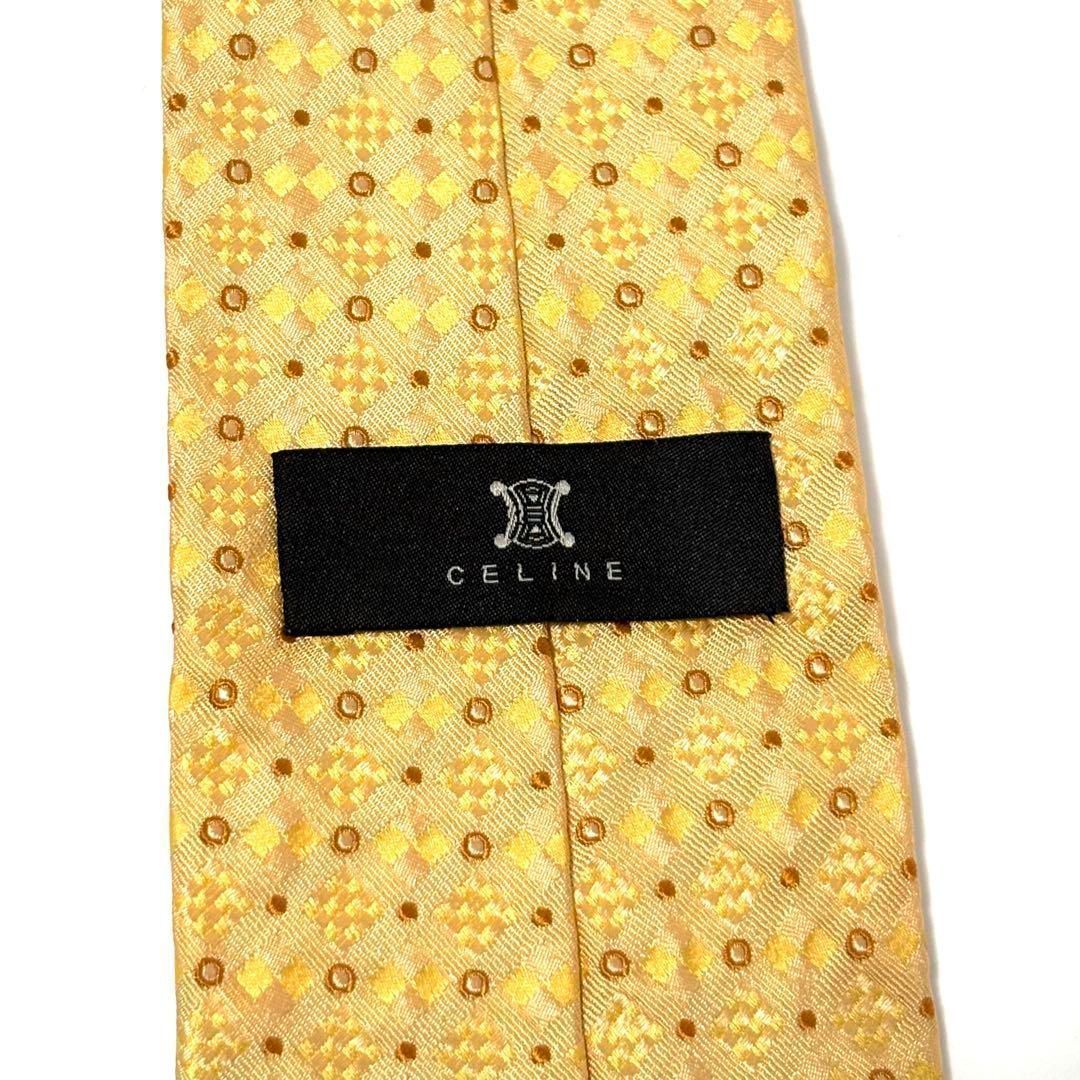 極美品✨ セリーヌ ネクタイ 光沢 イエローゴールド お洒落✨ - メルカリ