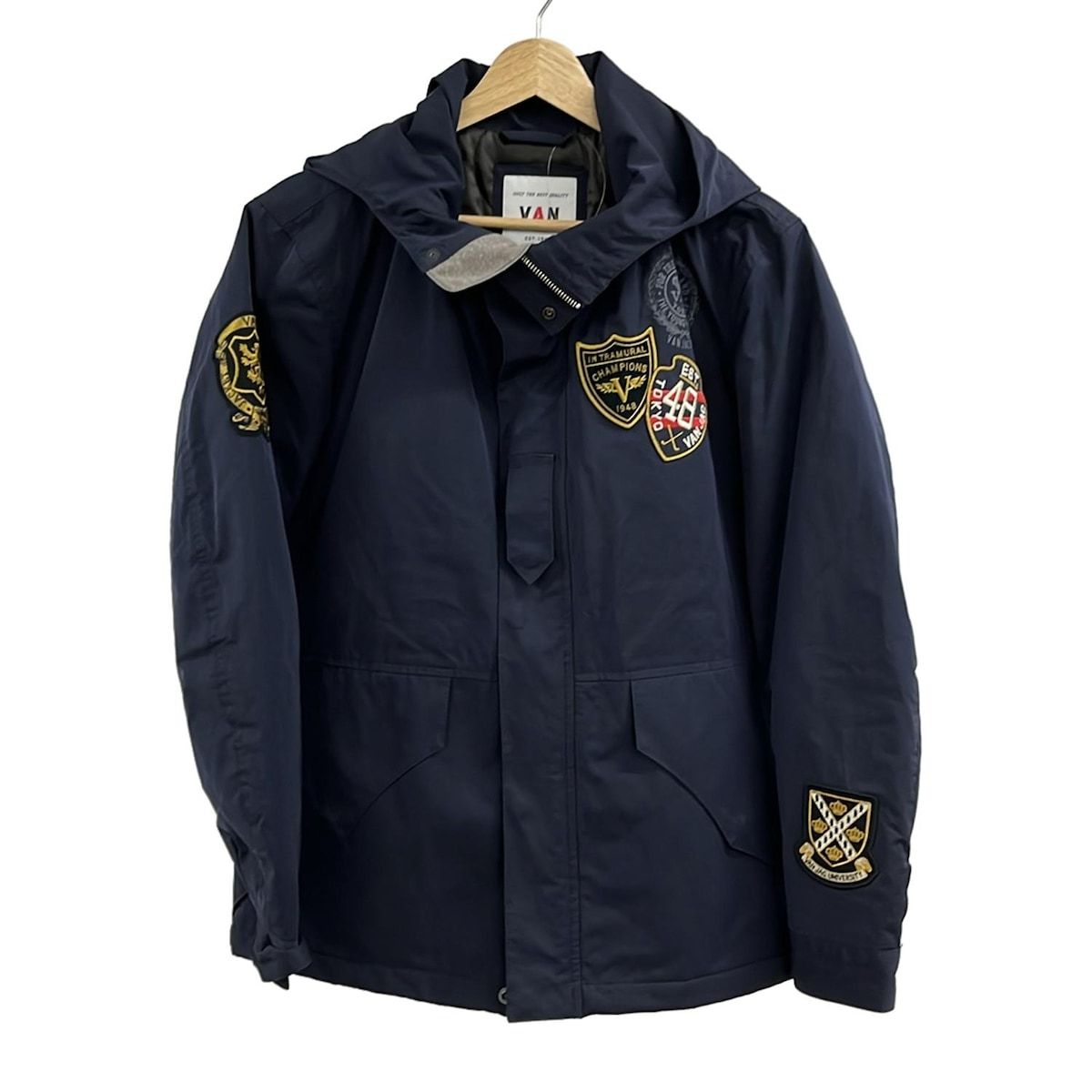 VAN(バン) ブルゾン サイズM メンズ - ネイビー 長袖/中綿/冬 - メルカリ