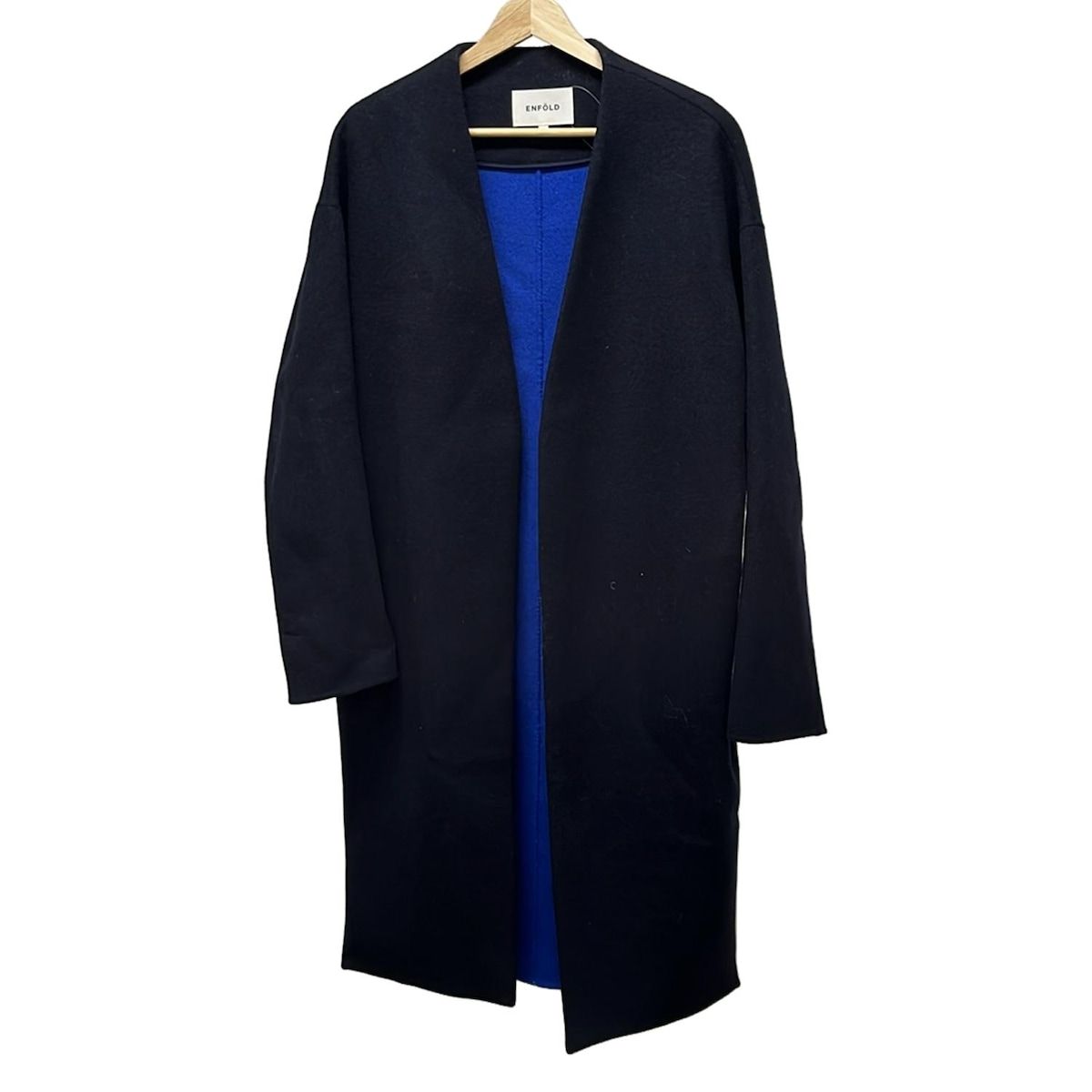 ENFOLD エンフォルド コート サイズ38 M レディース - ダークネイビー 長袖 冬