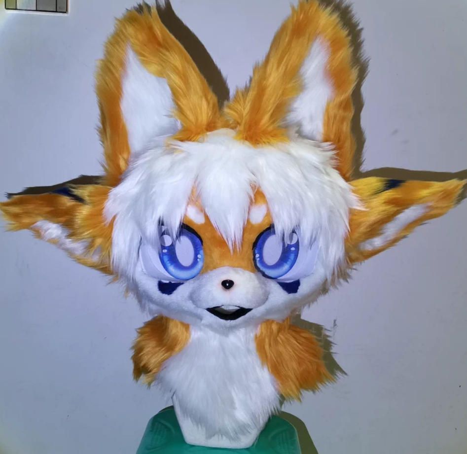 ☆着ぐるみ ケモノ体 フルスーツ セット NO.66 オレンジ色 ドラゴン 全