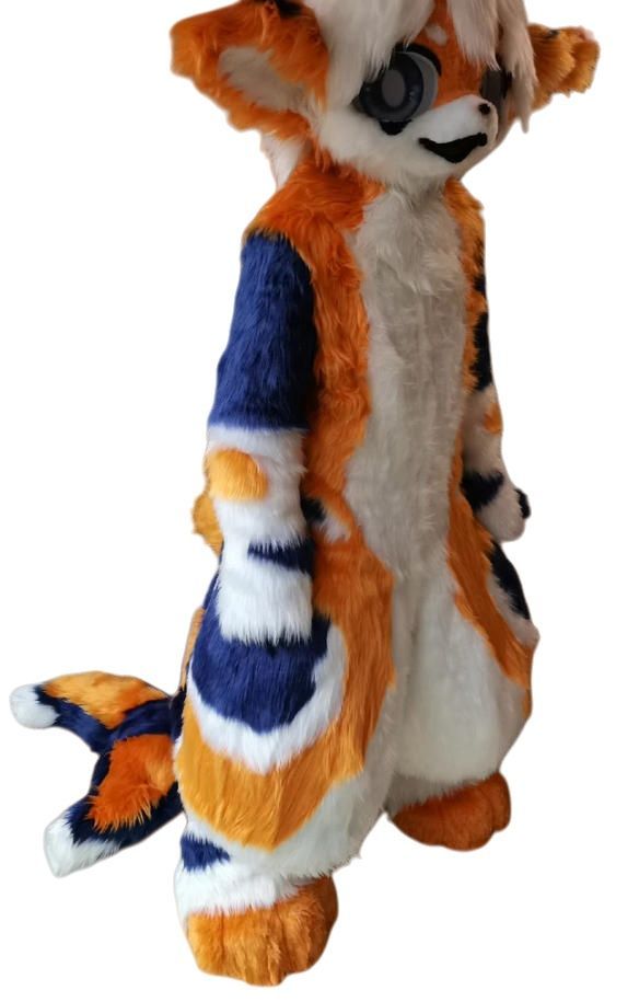 着ぐるみ ケモノ体 フルスーツ セット NO 66 オレンジ色 ドラゴン 全頭ヘッド ファースーツ ぬいぐるみ コスプレ コスチューム