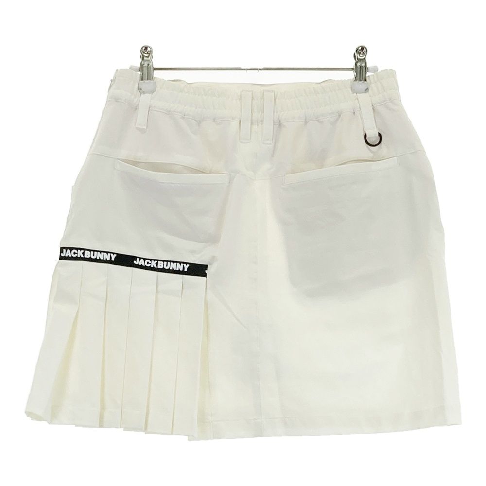 ジャックバニー　ホワイト プリーツスカート ロゴ入り　サイズ1 サイズ：2 JACK BUNNY ジャックバニー 2023年モデル インナー付