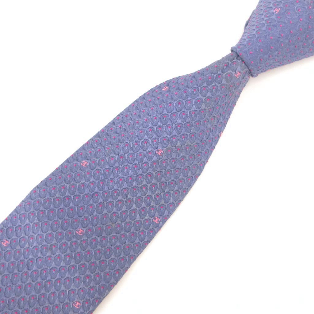 シャネル CHANEL ネクタイ レギュラータイ ココマーク 絹 シルク 総柄