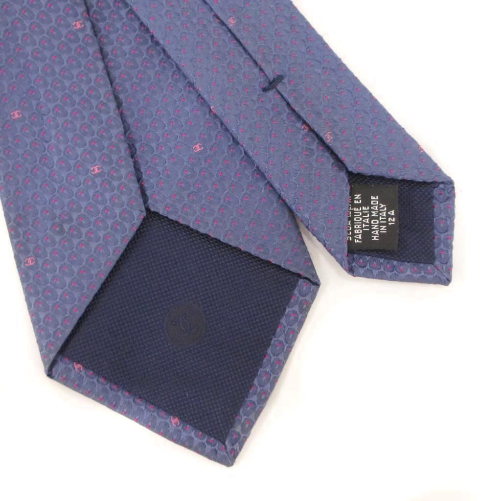 シャネル CHANEL ネクタイ レギュラータイ ココマーク 絹 シルク 総柄