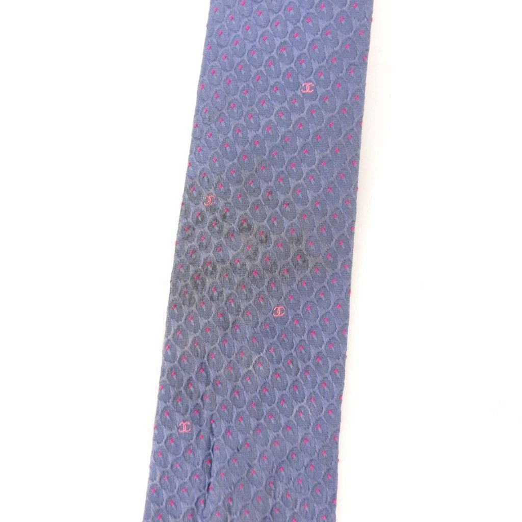 シャネル CHANEL ネクタイ レギュラータイ ココマーク 絹 シルク 総柄