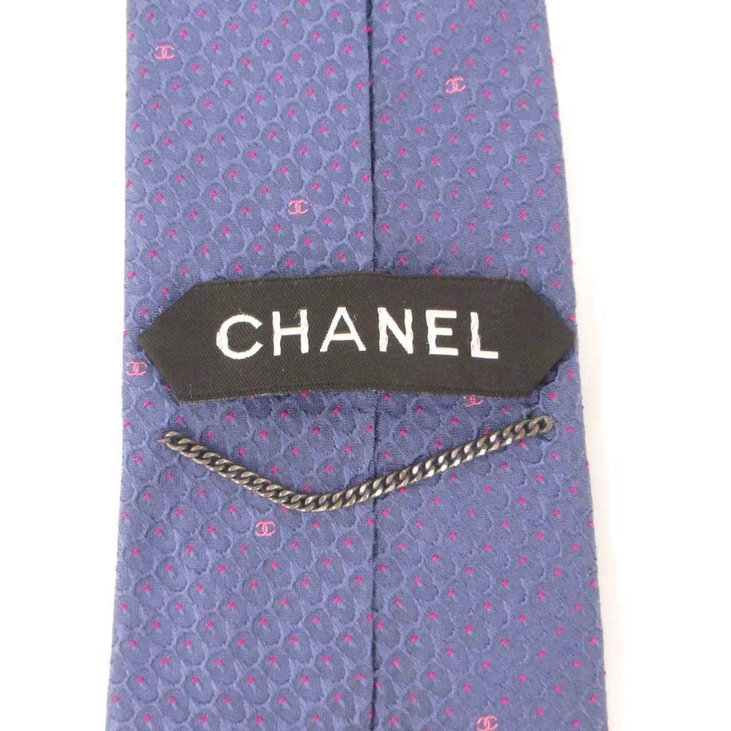 シャネル CHANEL ネクタイ レギュラータイ ココマーク 絹 シルク 総柄