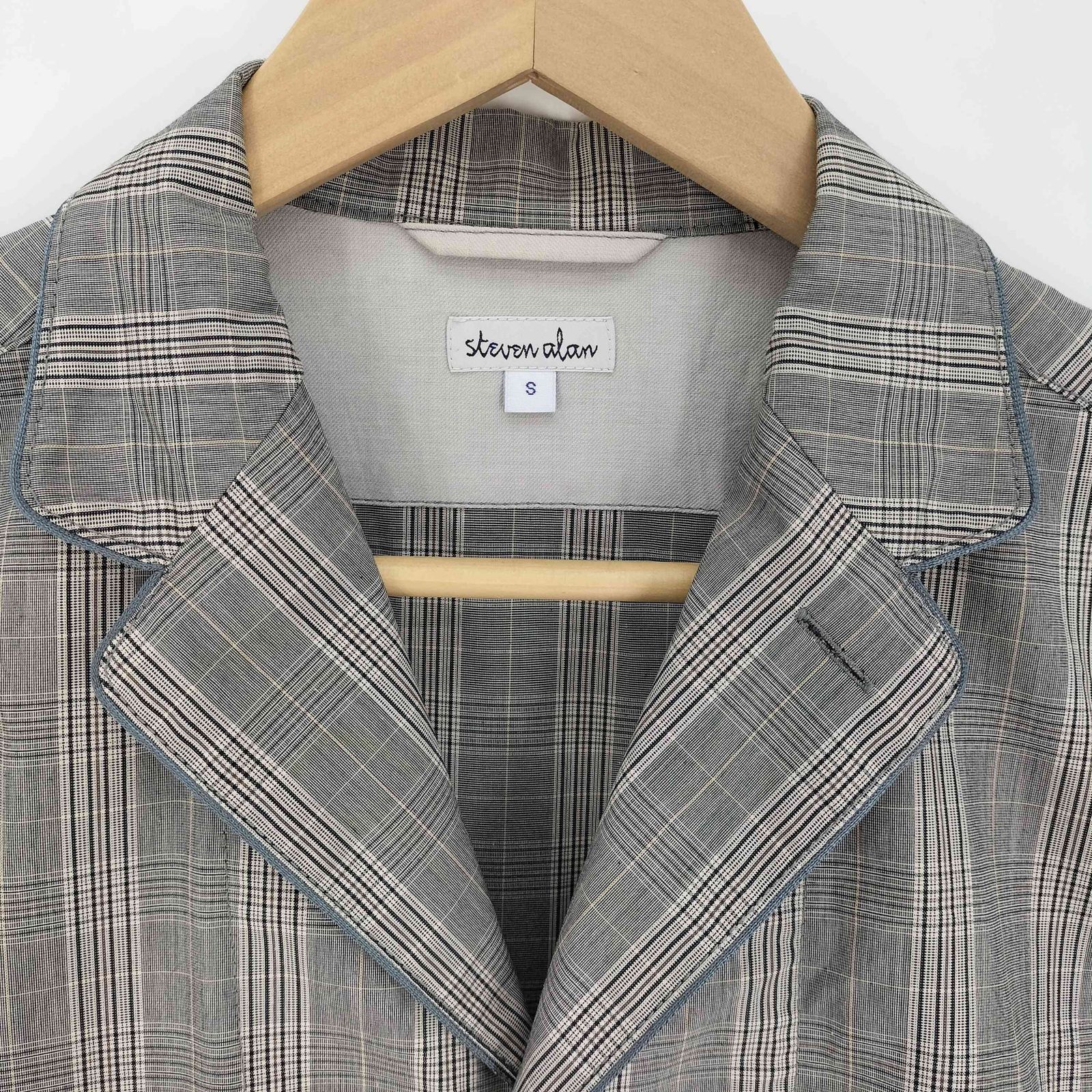 スティーブンアラン Steven Alan タータンチェック パイピング シャツ