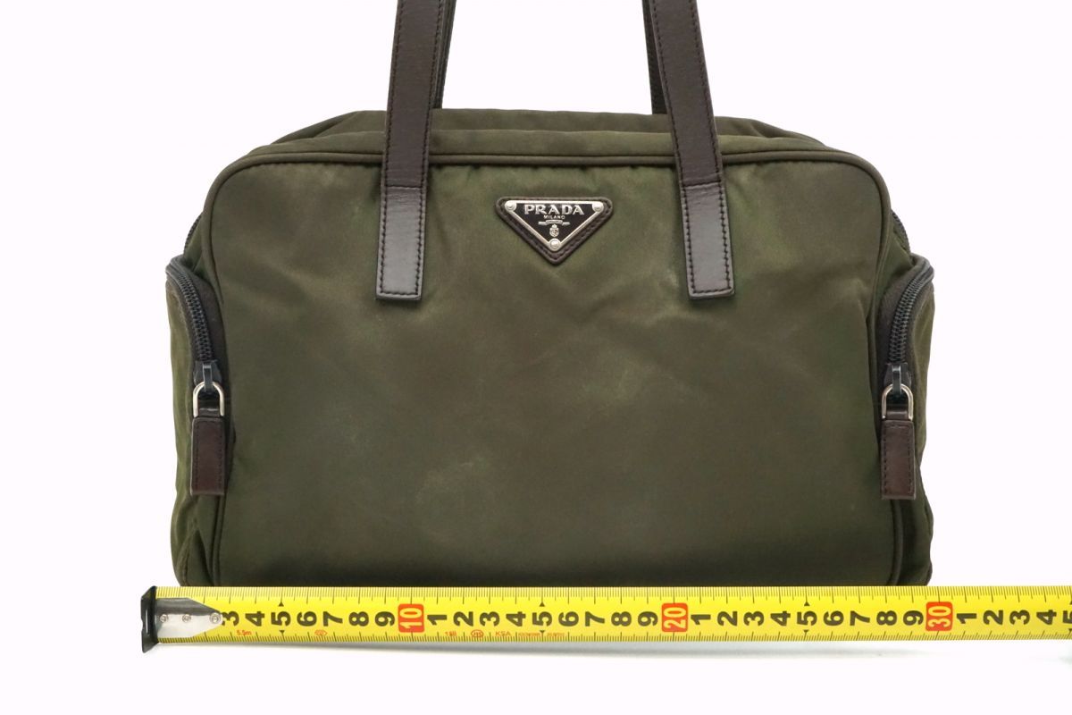 プラダ セミ ショルダー ミニボストン ハンドバッグ トート 三角ロゴ