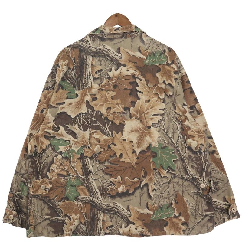 大きいサイズ メンズXXXL-Regularサイズ コンバットジャケット リアルツリーカモ柄 ビンテージ 迷彩 古着 hsc-0910