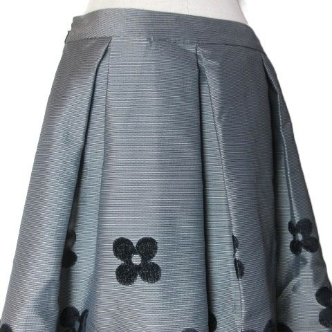 エムズグレイシー M'S GRACY 花柄ジャガードスカート 黒 FS-227539