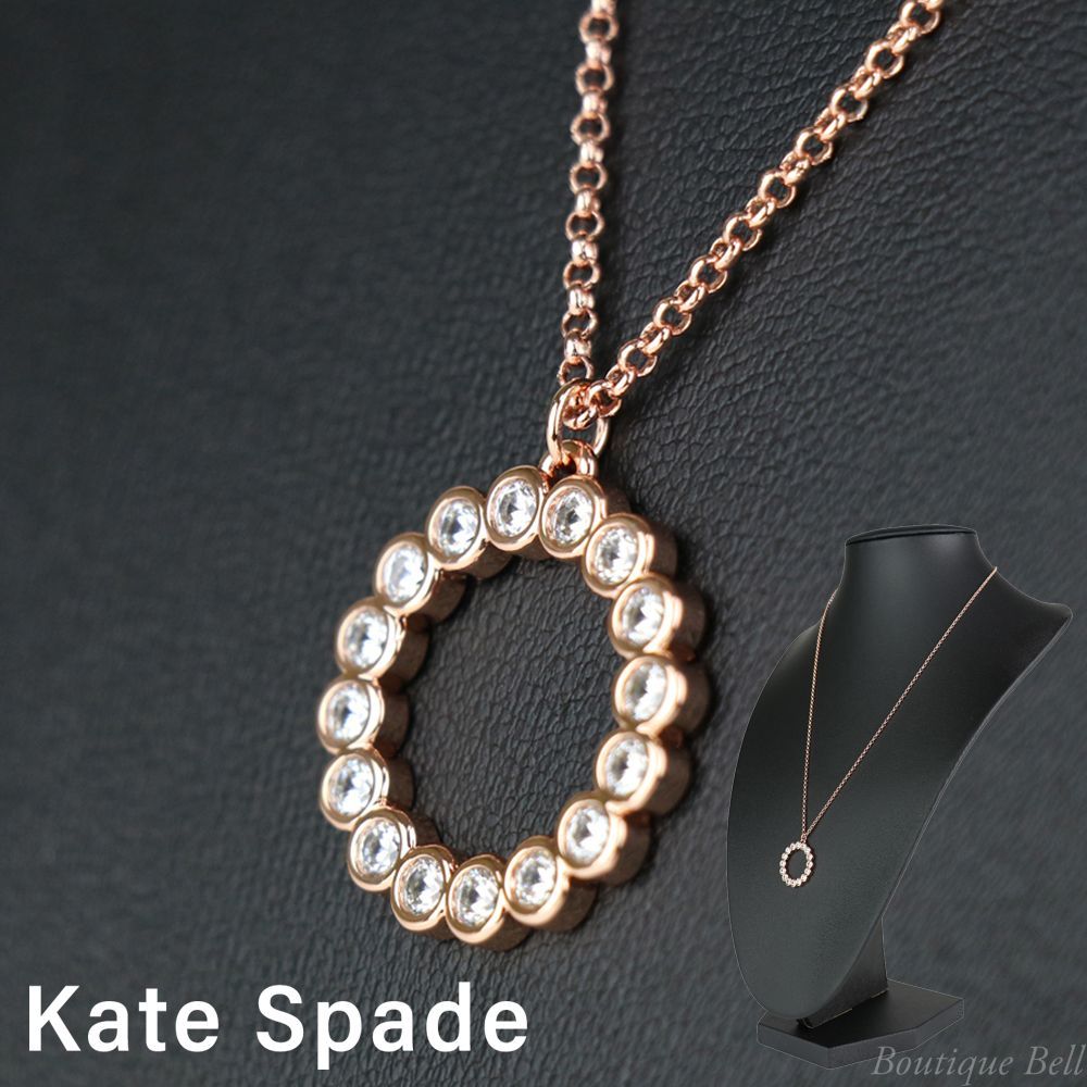 Kate Spade ケイトスペード フルサークル ミニ ペンダント クリア ローズゴールド