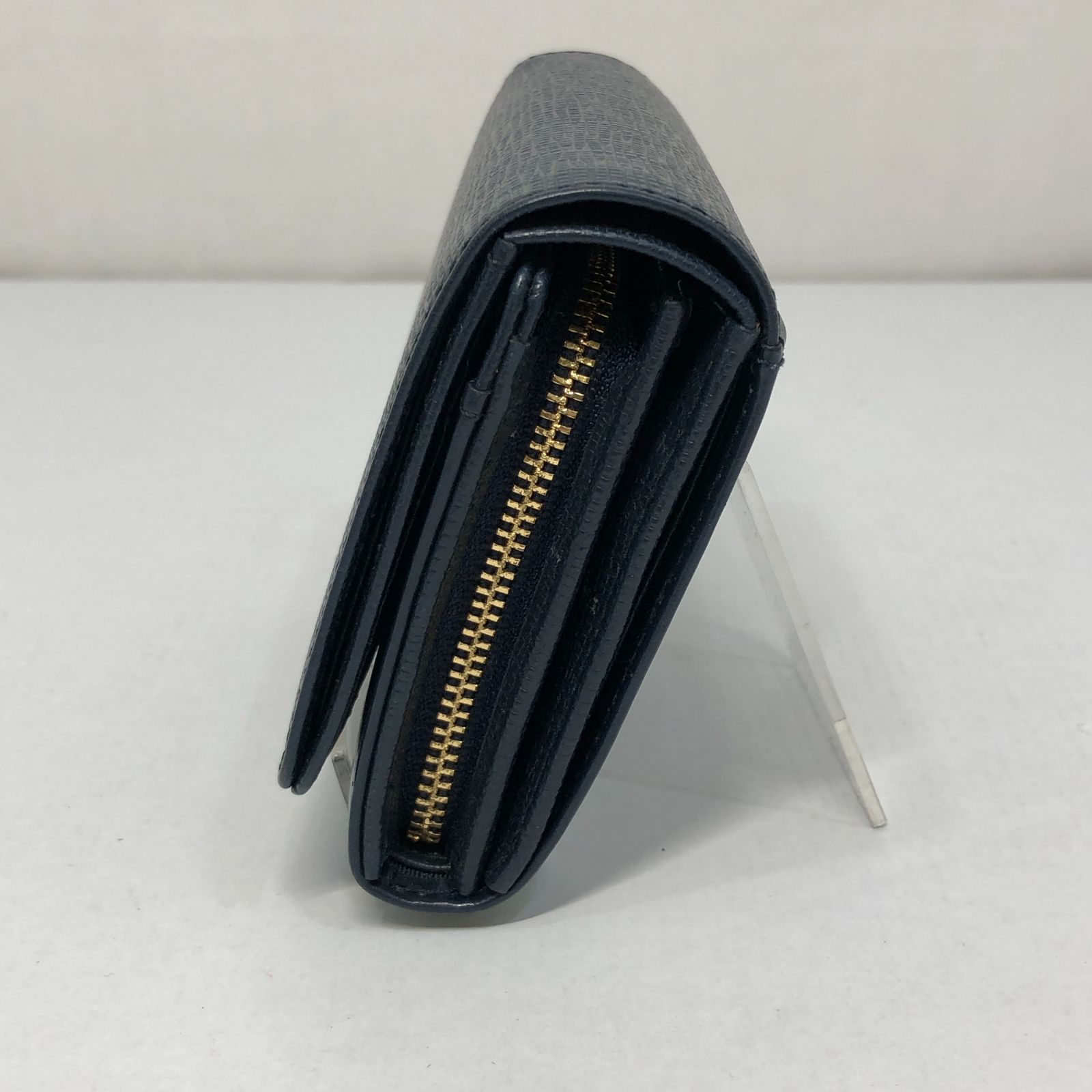 agnis b. アニエスベー 二つ折りウォレット 財布 ネイビー - メルカリ