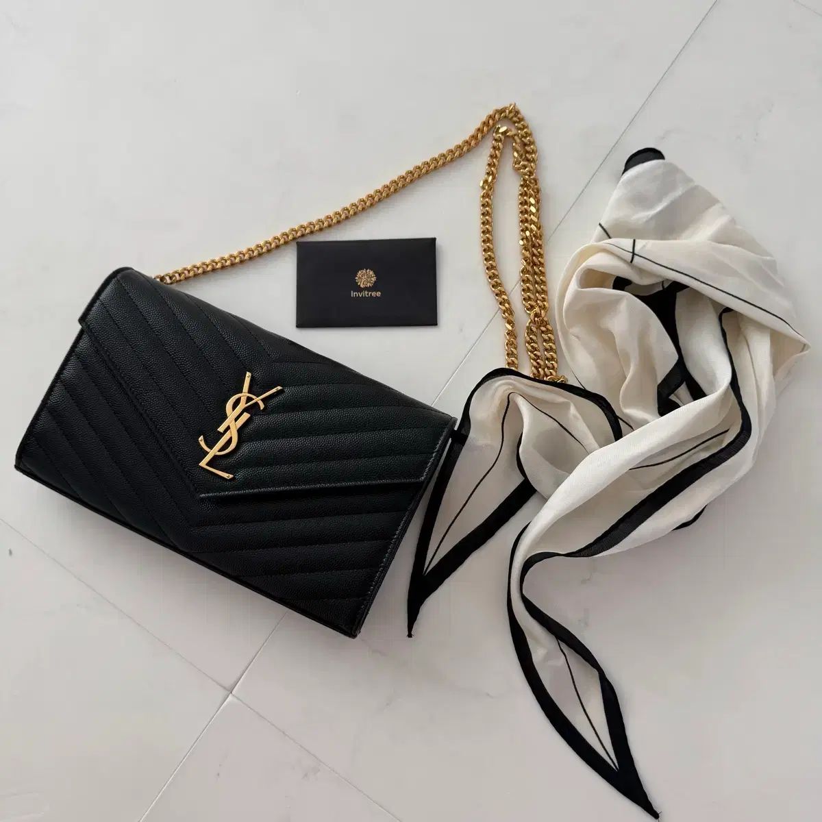 イヴ サンローラン Saint Laurent バッグ 377828 ゴールド