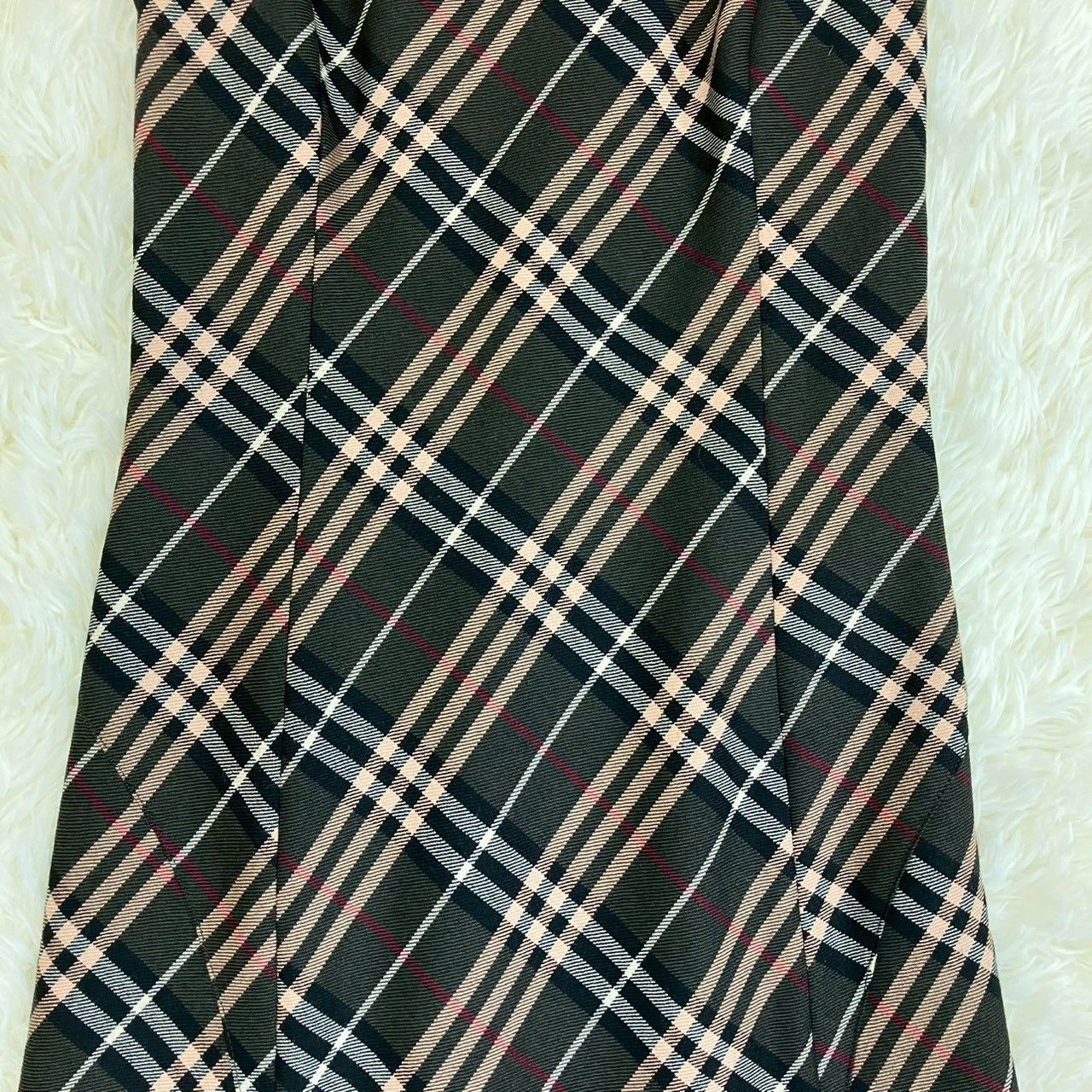 バーバリーブルーレーベル ノースリーブワンピース 膝丈 裏地付き ノバ