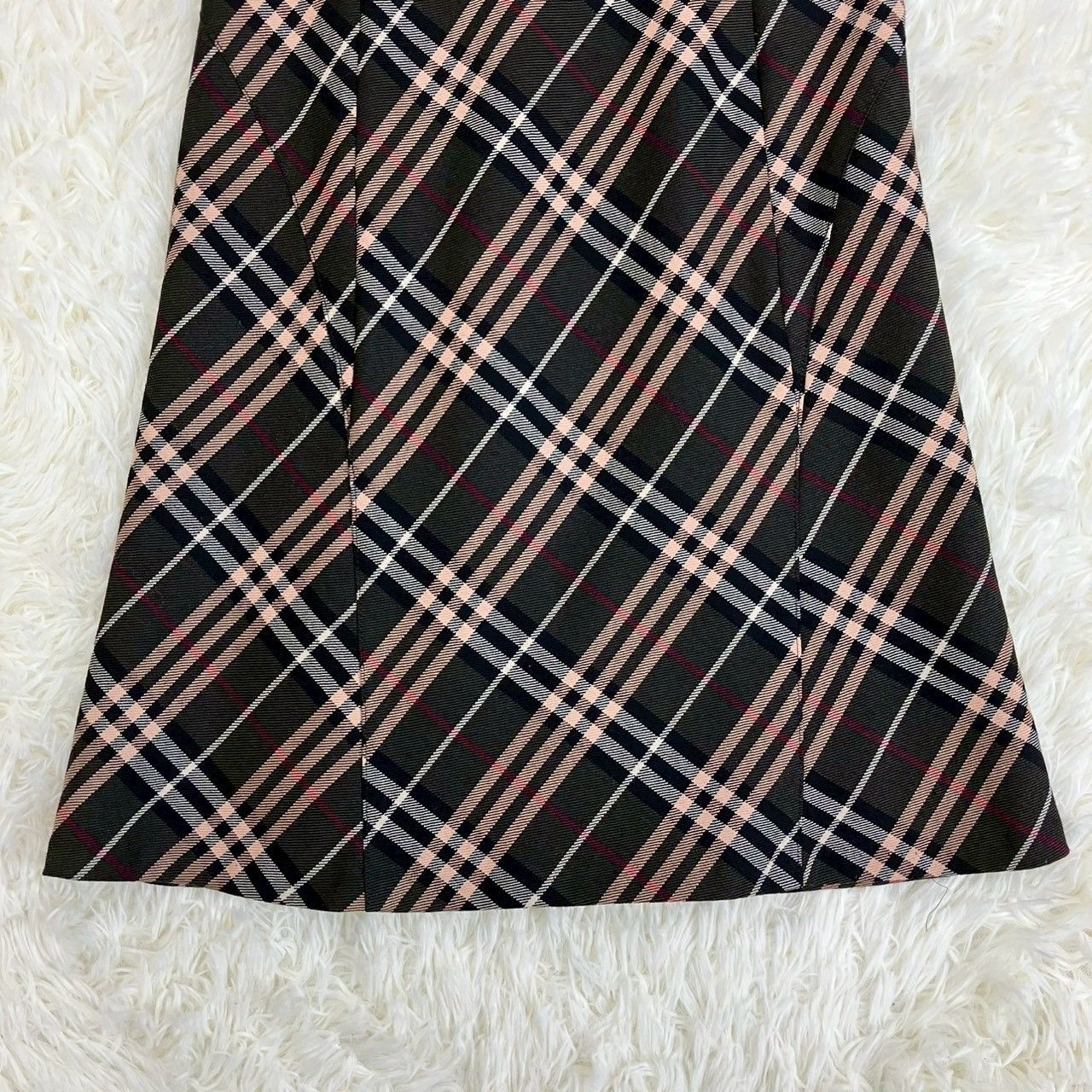 バーバリーブルーレーベル ノースリーブワンピース 膝丈 裏地付き ノバ