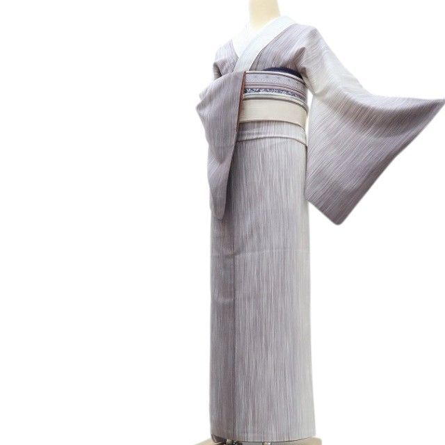 百華❀Y4105◇美品 正絹 手縫い仕立て トールサイズ 塩沢お召 着物