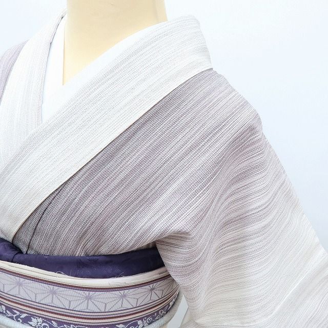 百華❀Y4105◇美品 正絹 手縫い仕立て トールサイズ 塩沢お召 着物