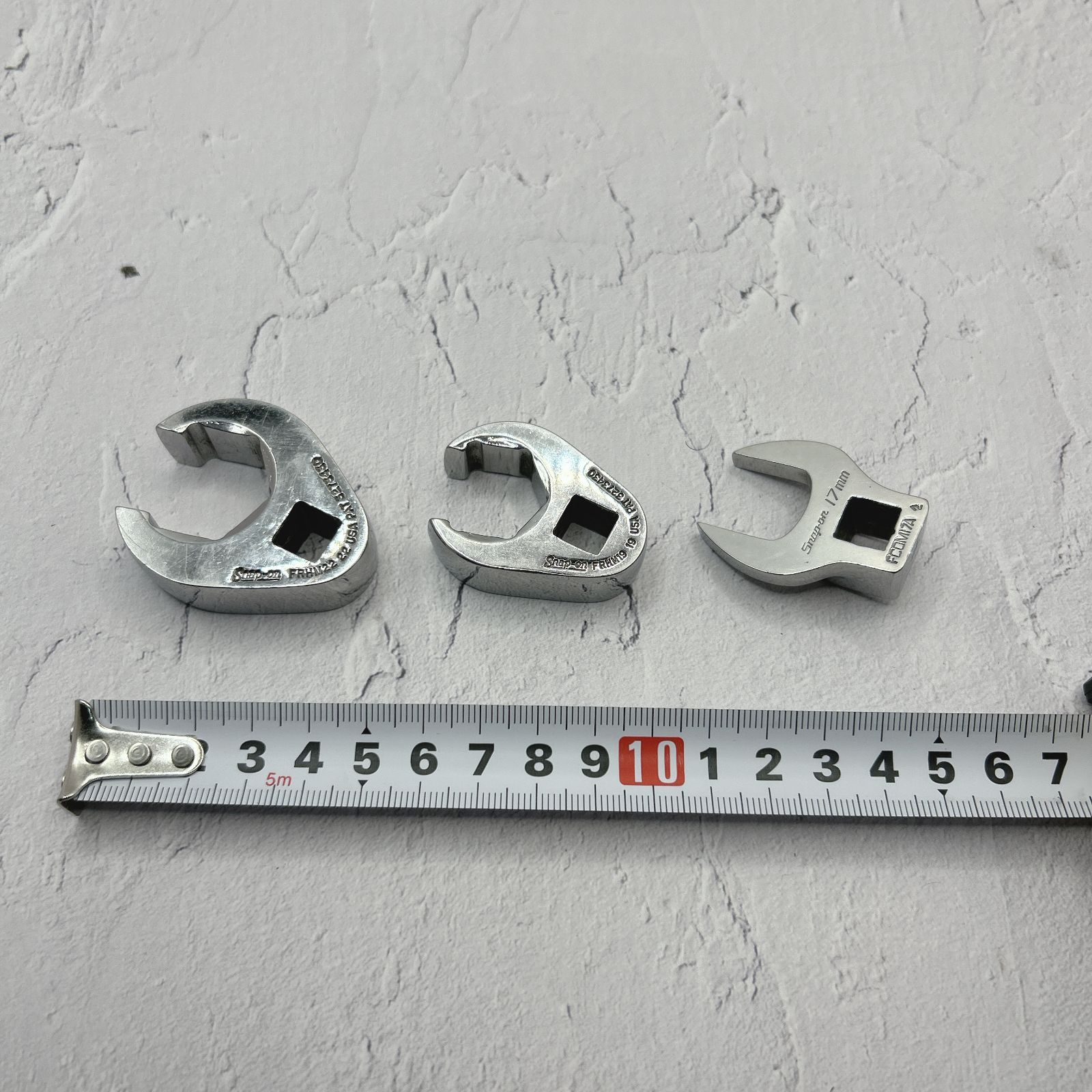 Snap on スナップオン 3 8 9 5 mm フ ナット クロウフットレンチ 3点セット