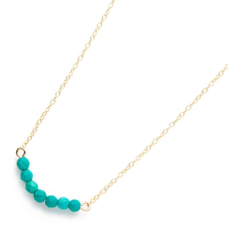 【新品】 [アクセサリー ソルト] 天然石 ターコイズ K14GF ショート ネックレス レディース 金属アレルギー対応 0