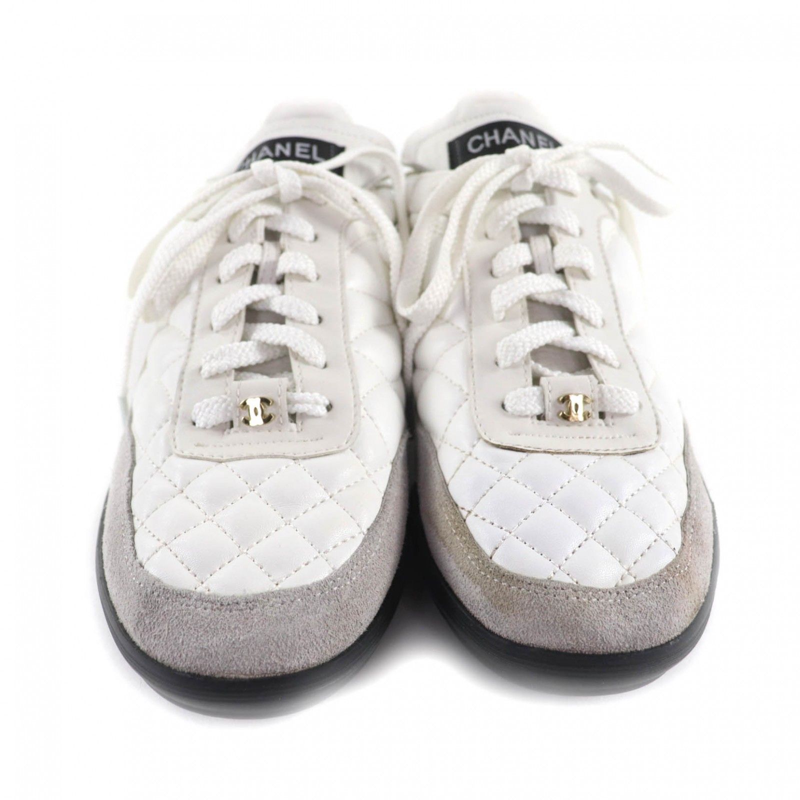 美品☆CHANEL シャネル G40178 ココマーク金具付 マトラッセ レース