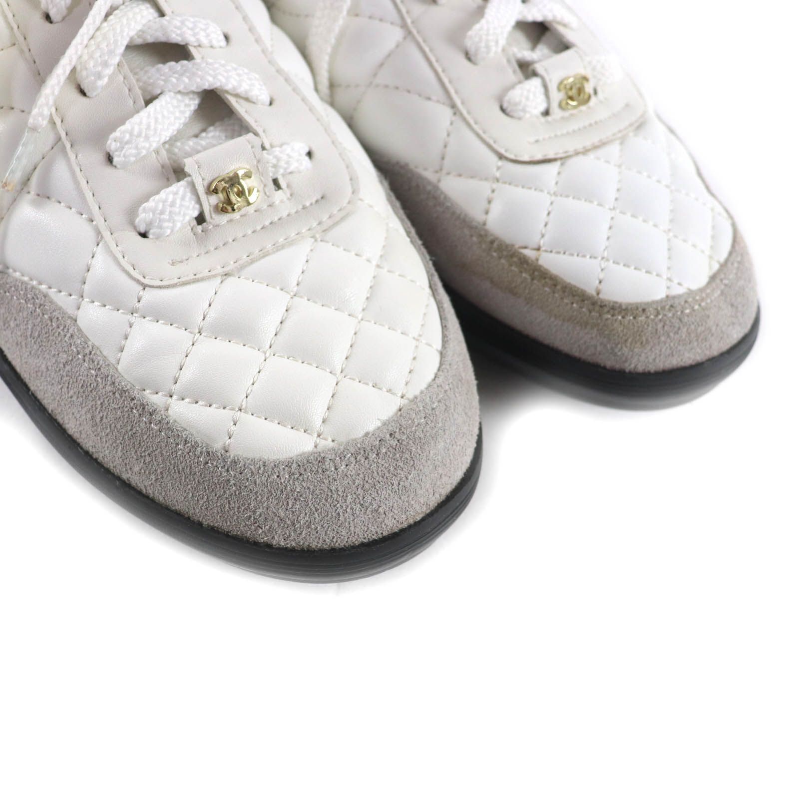 美品☆CHANEL シャネル G40178 ココマーク金具付 マトラッセ レース