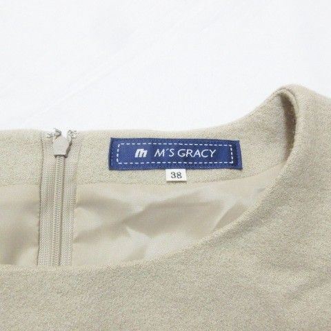 エムズグレイシー M'S GRACY 美品 ドッキングバルーンワンピース PM