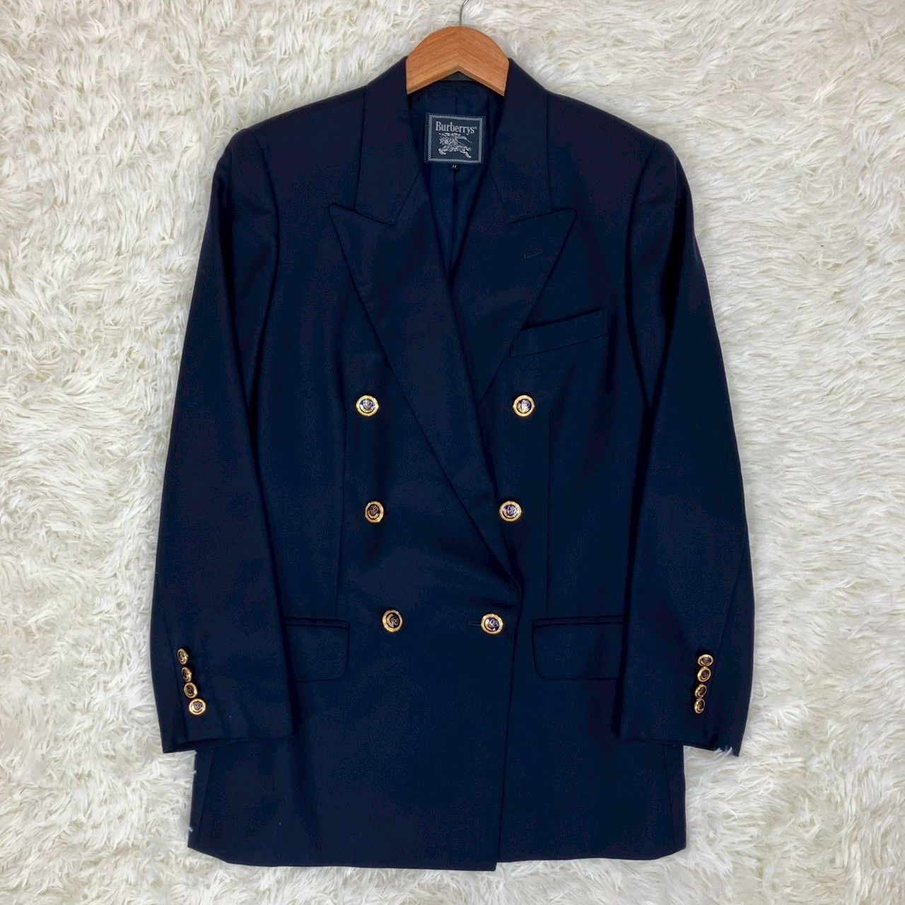バーバリーズ バーバリー テーラードジャケット 紺ブレ ダブル 金