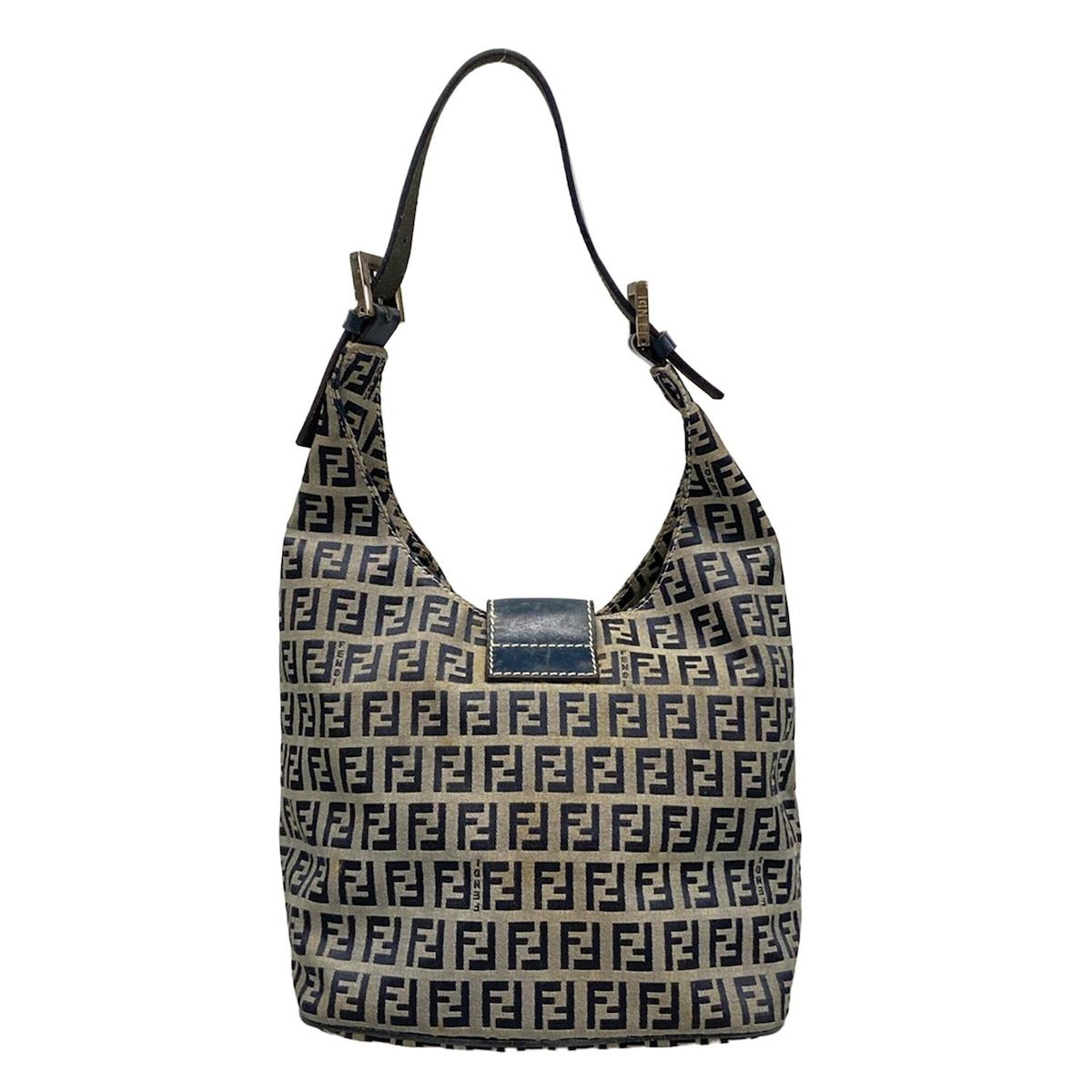 FENDI フェンディ ズッキーノ柄　ハンドバッグ　ネイビー FENDI(フェンディ) ショルダーバッグ ズッキーノ柄 26686 ネイビー