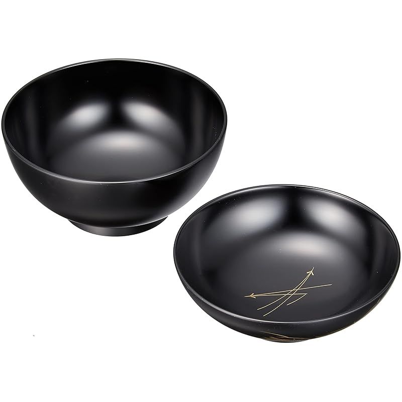 ☆彡雅乃 黒 13.6X10X10cm 『越前漆器』沈金松雑煮椀 黒 - メルカリ