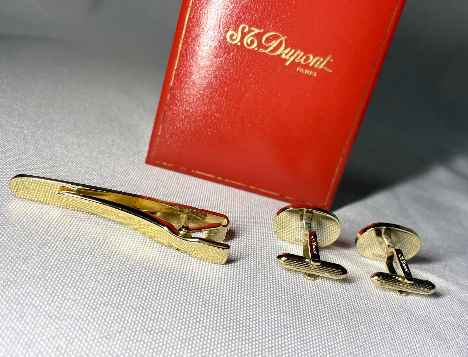 美品 S.T.Dupont デュポン Dロゴ ゴールド＆艶消しシルバー SV925