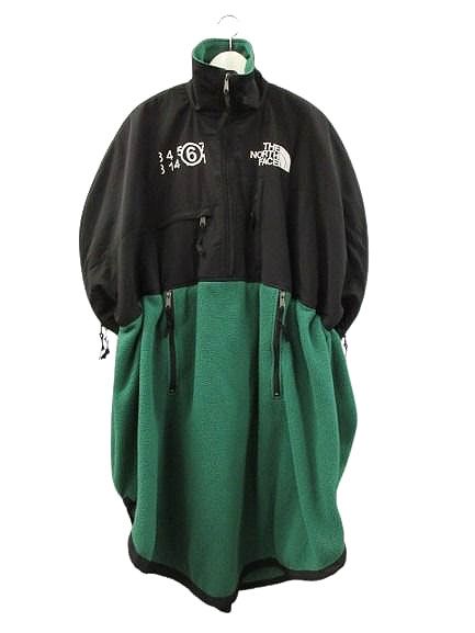 ザノースフェイス THE NORTH FACE × MM 6 DENALI サークルフリースワンピース S グリーン ロング トップス AA