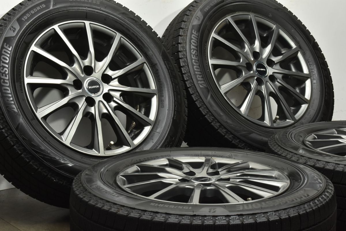 美品】バルミナ 15in 6J +43 PCD100 ブリザックVRX3 195/65R15