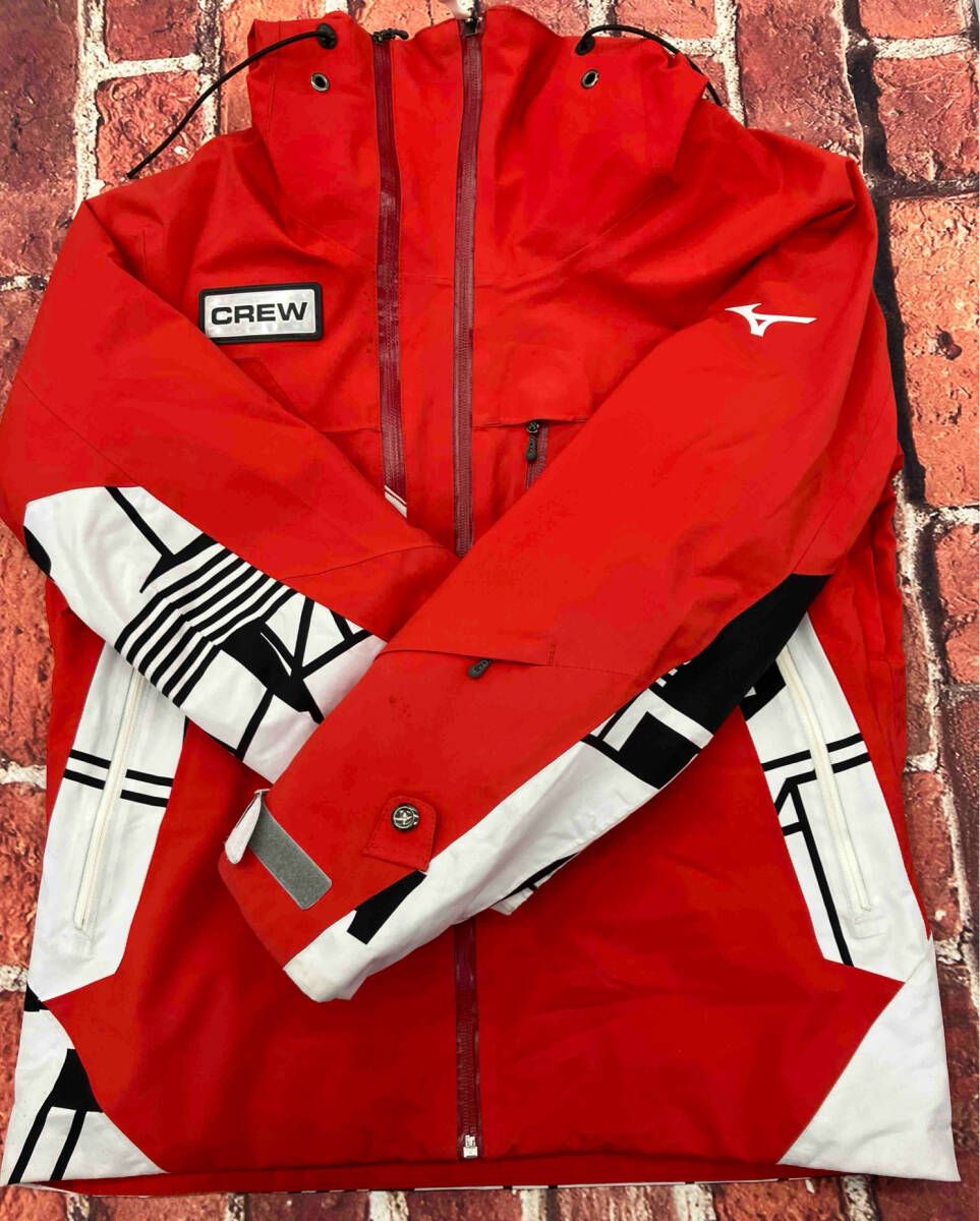 MIZUNO ミズノ Mens S スキーウェア 上下セット レッド ホワイト