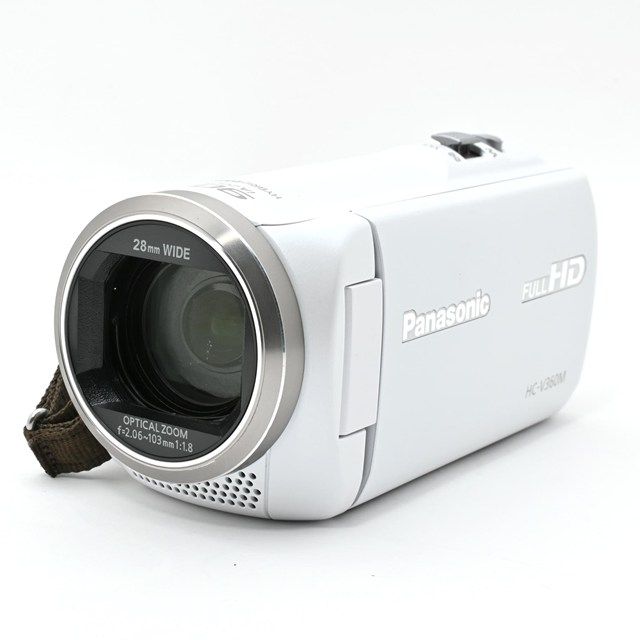 パナソニック Panasonic HC V 360 M W ホワイト 元 き 64 GBメモリーカード＆エレコムZEROSHOCKケース付属 動作良好ビデオカメラ