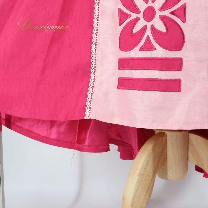 フラダンス 衣装 ワンピース ドレス ピンク系 パンドール ハワイアン