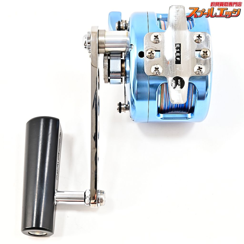  マミヤOP マーフィックス レイトラック BV 4 右ハンドル ブルー 嶋田ハンドル120 mmストレートステンレスハンドル6 mm m 43196 ベイトリール(ルアー用) リール