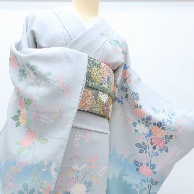 百華❀Y4110◇美品未着用 正絹 作家物落款 仕付け糸付 手縫い仕立て