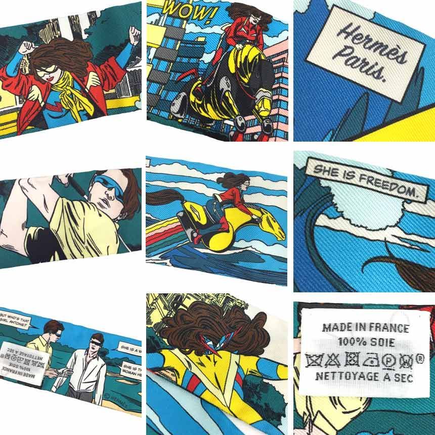 レア物 HERMES エルメス ツイリー WOW 063463S 2021春夏 アメコミ風