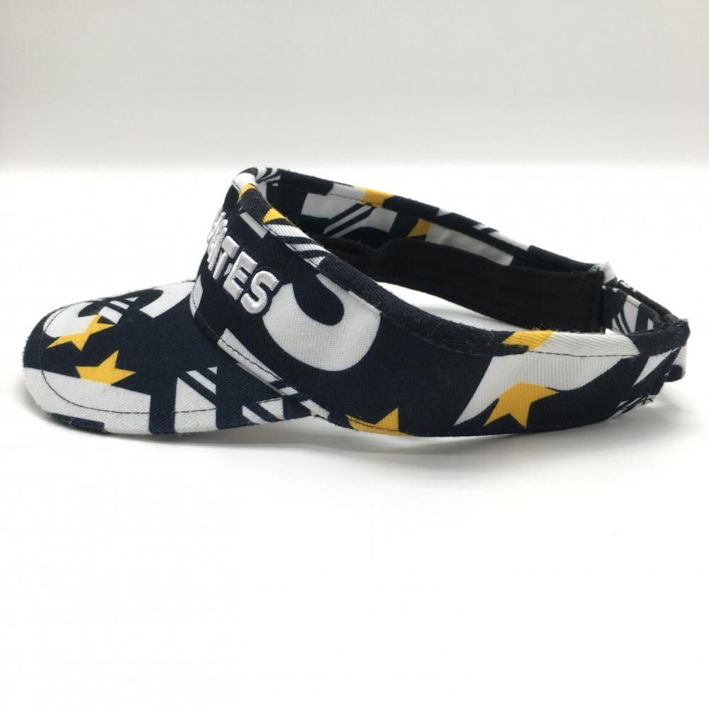 パーリーゲイツ サンバイザー ネイビー×白 星柄 立体ロゴ FR ゴルフ