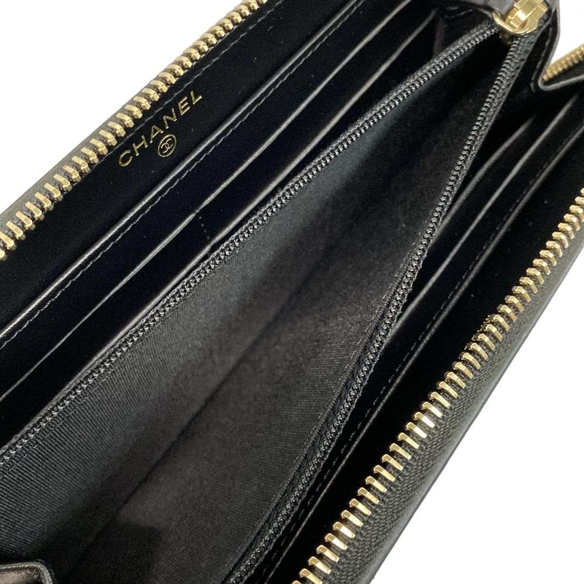 CHANEL(シャネル) 長財布美品 CCフィリグリー ネイビー×黒 ゴールド