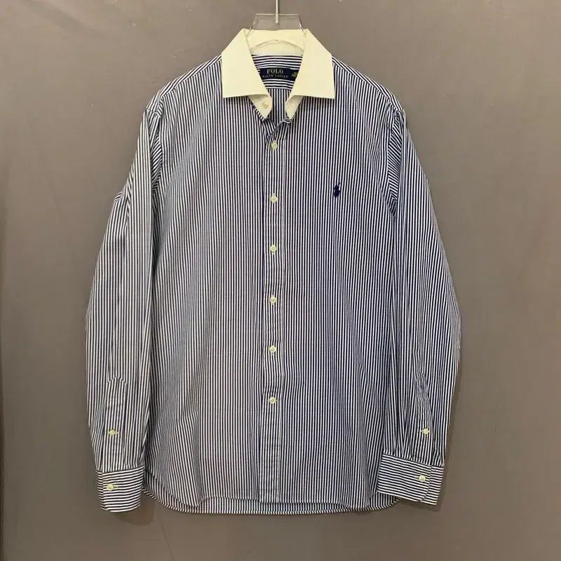 M ポロラルフローレン ブルーストライプ ドレスシャツ